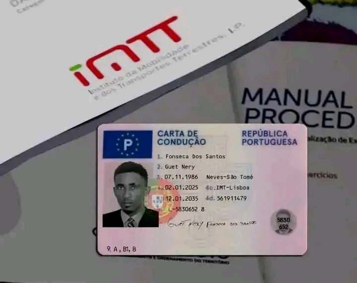 Carta de condução portuguesa emitida pelo IMT — exemplo 7